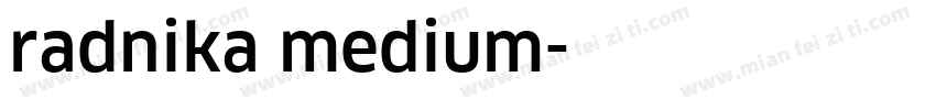 radnika medium字体转换
